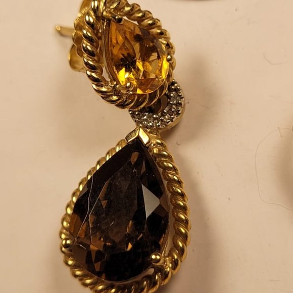 Jewelry - Citrine and Brn Topaz Earrings Fine Jewelry